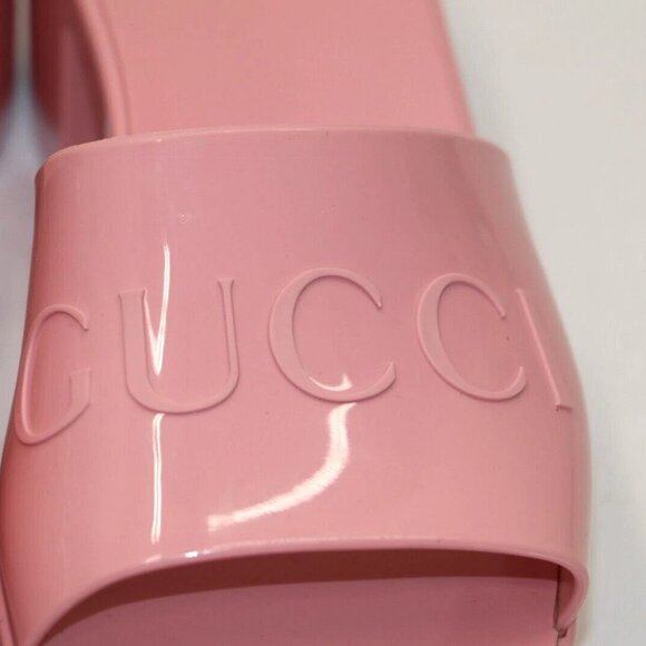 Gucci Rubber Platform Slide Sandals Wild Rose Women's EU 41 US 11 - Pink - Picture 5 of 16